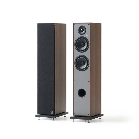 Elipson Horus 11F Standlautsprecher Walnut/Dark Grey, Paar in der Gruppe Heim-Audio / Lautsprecher / Standlautsprecher bei BRL (303ELIHOR11FWNDG)