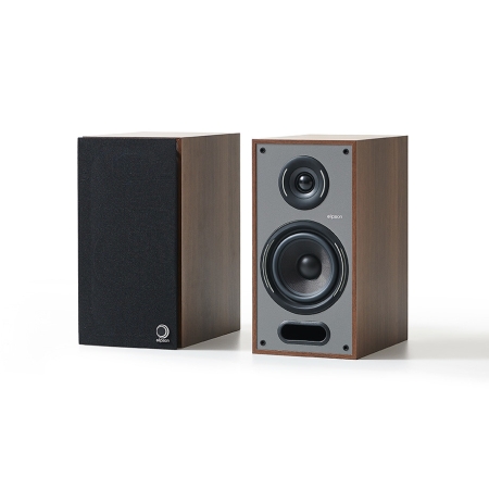 Elipson Horus 6B Regallautsprecher Walnut/Dark Grey, Paar in der Gruppe Heim-Audio / Lautsprecher / Regallautsprecher bei BRL (303ELIHOR6BWNDG)