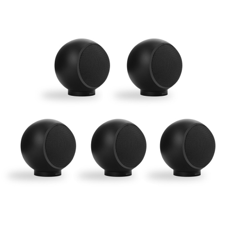 Elipson Planet M Kugellautsprecher 5.0-Set mattschwarz in der Gruppe Bundles / Heimpakete / Heim-Lautsprecherpakete bei BRL (303ELIPLAM5BKM)