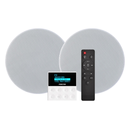 Fonestar KS-WALL, Wandverstärker mit zwei Deckenlautsprechern in der Gruppe Bundles / Heimpakete / Stereo-Sets bei BRL (314KSWALL)