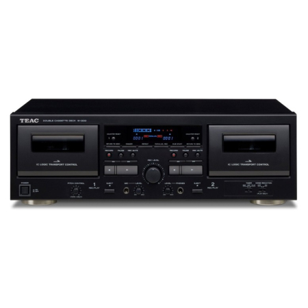 Teac W-1200 Doppel-Kassettendeck mit Digitalisierung, schwarz in der Gruppe Heim-Audio / HiFi / CD-Player bei BRL (350W1200)