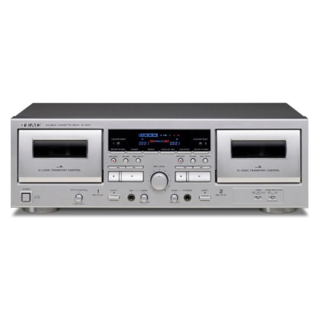 Teac W-1200 Doppel-Kassettendeck mit Digitalisierungsfunktion, Silber in der Gruppe Heim-Audio / HiFi / CD-Player bei BRL (350W1200S)
