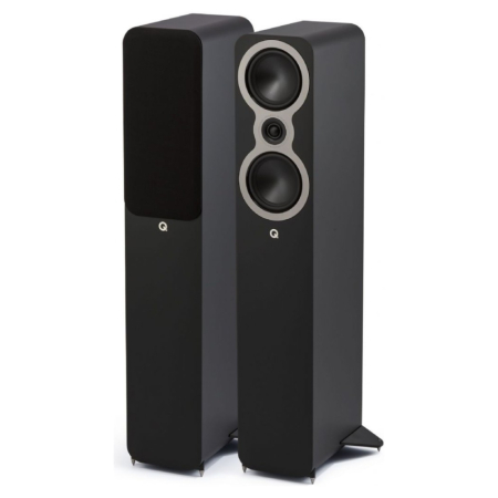 Q Acoustics 3040c Standlautsprecher, mattschwarzes Paar in der Gruppe Heim-Audio / Lautsprecher / Standlautsprecher bei BRL (400QA3342)
