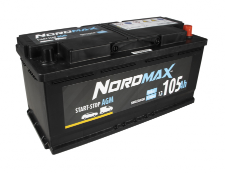 Nordmax AGM-Batterie, 105Ah / 12V in der Gruppe Car-HiFi / Wohnwagen / Elektrik & Strom bei BRL (414NM020AGM)
