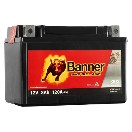 Banner Bike Bull AGM 508 12 / YTX9-BS 12V 8Ah in der Gruppe Car-HiFi / Zubehör / Batterien bei BRL (420MCAGM12V8A)