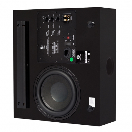 DLS Flatsub Midi wandmontierbarer Aktiv-Subwoofer, Mattschwarz in der Gruppe Heim-Audio / Lautsprecher / Subwoofer bei BRL (610HFS444017SB)