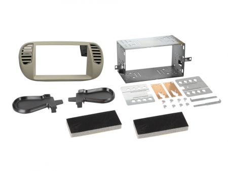 Einbaurahmen 2-DIN Fiat 500, perlgrau in der Gruppe Car-HiFi / Was passt in mein Auto / Fiat / 500 bei BRL (700381094231)