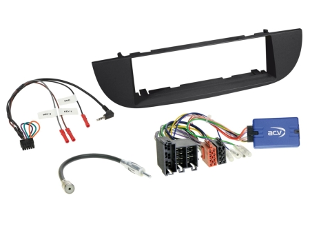 1-DIN Montageblende Fiat 500 schwarz 2007-2015 in der Gruppe Car-HiFi / Was passt in mein Auto / Fiat / 500 bei BRL (700611094221)