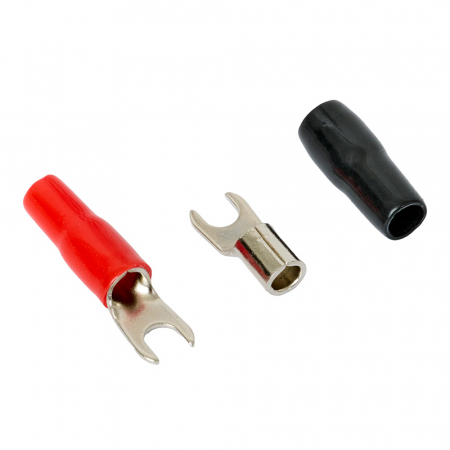 Auto-Connect rote und schwarze Gabelkabelschuh, 10 mm² in der Gruppe Car-HiFi / Zubehör / Montagezubehör bei BRL (720L1FT10)