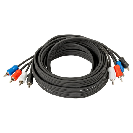 Auto-Connect 4-Kanal-koaxiales Low-Level-Kabel 5.5 Meter, Level 1 in der Gruppe Car-HiFi / Kabel / Cinchkabel bei BRL (720L1RCA255C)