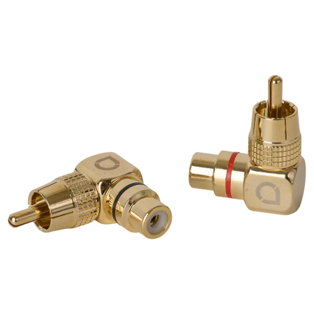 Auto-Connect gewinkelter RCA-Adapter, Stecker-Buchse in der Gruppe Car-HiFi / Kabel / Kabelzubehör bei BRL (720L2RCAFMFA)