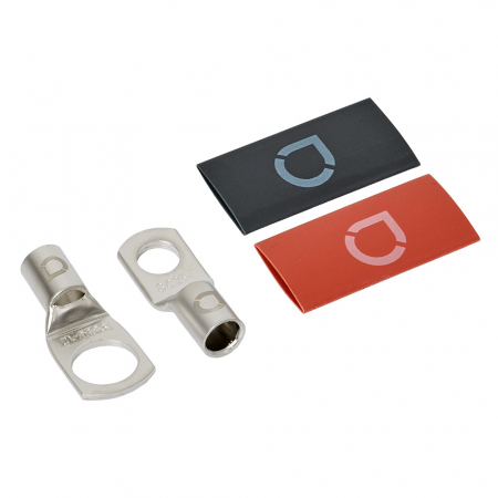 Auto-Connect rote und schwarze Rohrkabelschuh M8/M12, 21 mm² in der Gruppe Car-HiFi / Zubehör / Montagezubehör bei BRL (720L2RT21W)