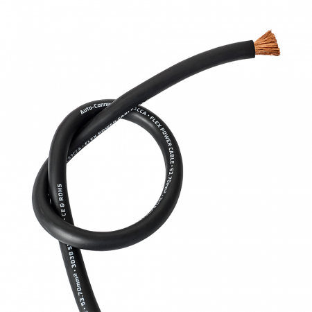 Auto-Connect schwarzes Stromkabel CCA 53,7 mm², meterweise in der Gruppe Car-HiFi / Kabel / Stromkabel bei BRL (720PC53CCAB)