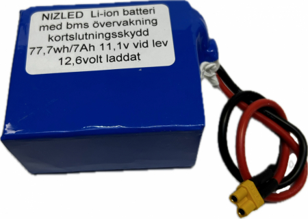 Li-Ion Akku 12,6 (11,1) V 7 Ah mit BMS, (Akku für die E30 Lampe) in der Gruppe Car-HiFi / LED-Beleuchtung / Enduro / Was passt zu meinem Motorrad / Stark Varg / 2023- bei BRL (871LIION711V)