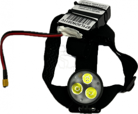 Stirnband-Set 1x30W kaltweiß mit Taster an der Lampe LED Li-Ion 3,5 Ah in der Gruppe Car-HiFi / LED-Beleuchtung / Enduro / Helmsets bei BRL (871PANNKITT335)