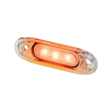 Strands Seitenmarkierungslicht Orange mit weißem Glas LED, 79X26Mm, 5 m Kabel in der Gruppe Car-HiFi / LED-Beleuchtung / LED-Lampen / Positionslichter bei BRL (872810021)