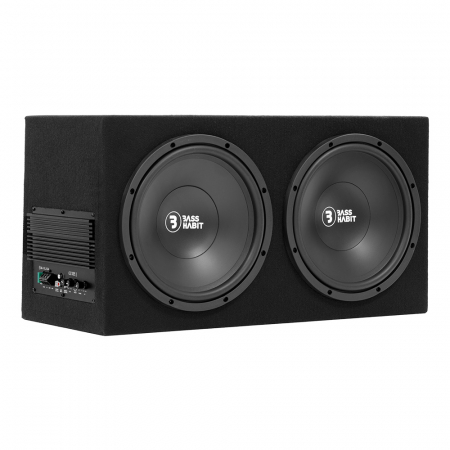Bass Habit Play PL212A, preisgünstiger aktiver 2x12-Zoll-Subwoofer in der Gruppe Car-HiFi / Bass / Aktiver Subwoofer bei BRL (890PL212A)