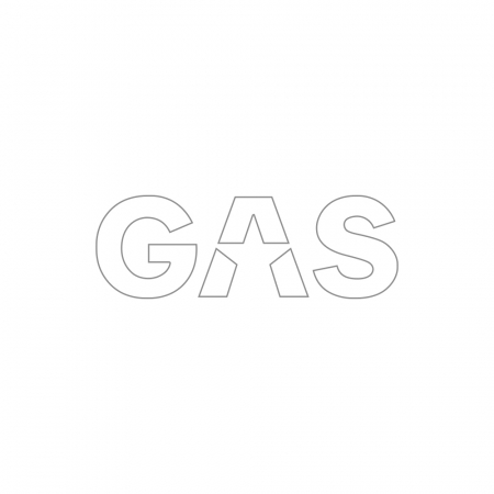 GAS Aufkleber 16x5.5cm, weiß in der Gruppe Car-HiFi / Zubehör / Merchandise bei BRL (909LOGOCSW)