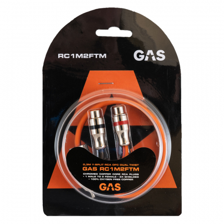 GAS RC1M2FTM Y-Verteiler 2F1M, 30 cm in der Gruppe Car-HiFi / Kabel / Cinchkabel bei BRL (910RC1M2FTM)