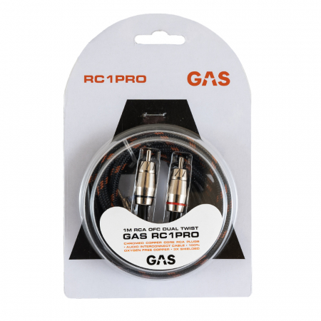 GAS RC1PRO dreifach geschirmtes RCA-Kabel, 1 Meter in der Gruppe Car-HiFi / Kabel / Cinchkabel bei BRL (910RC1PRO)