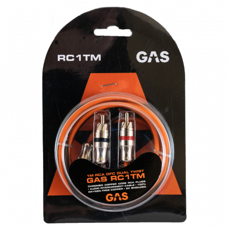 GAS RC1TM doppelt geschirmtes RCA-Kabel, 1 Meter in der Gruppe Car-HiFi / Kabel / Cinchkabel bei BRL (910RC1TM)