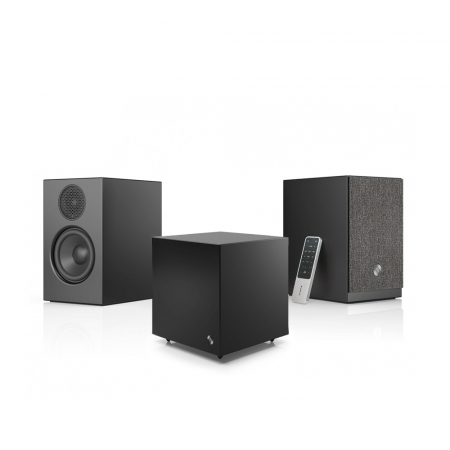 Aktives 2.1-Lautsprecherpaket Audio Pro A28 & SW-5, schwarz in der Gruppe Bundles / Heimpakete / Heim-Lautsprecherpakete bei BRL (SETA28PKT1)