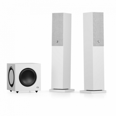 Aktives 2.1-Lautsprecherpaket Audio Pro A38 & SW-10, weiß in der Gruppe Bundles / Heimpakete / Heim-Lautsprecherpakete bei BRL (SETA38PKT2)