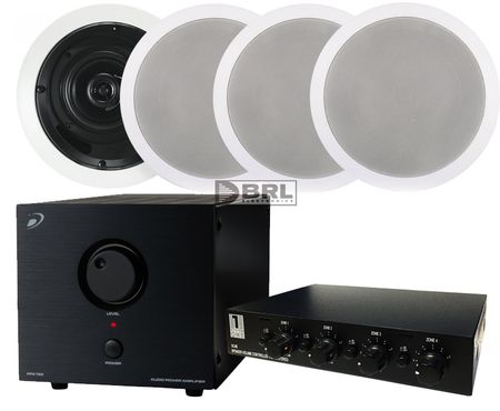 4 Stück Dayton Audio CS420EC + APA150 + Lautsprecherumschalter in der Gruppe Bundles / Heimpakete / Multiroom-Pakete bei BRL (SETAPA150PKT9)