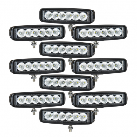 10er-Pack NIZLED B18RF, 15,8 cm Rück-/Arbeitsscheinwerfer, 18W, Arbeitsscheinwerfer-Paket in der Gruppe Car-HiFi / LED-Beleuchtung / LED-Lampen / Arbeitsleuchten bei BRL (SETB18RFX10)