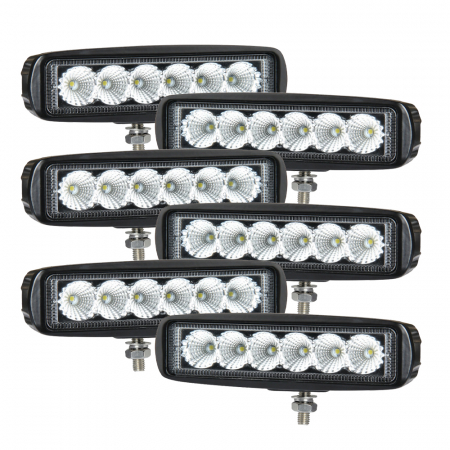 6er-Pack NIZLED B18RF, 15,8 cm Rück-/Arbeitsscheinwerfer, 18W, Arbeitsscheinwerfer-Paket in der Gruppe Car-HiFi / LED-Beleuchtung / LED-Lampen / Arbeitsleuchten bei BRL (SETB18RFX6)