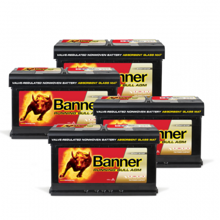 Batteriepaket, 4 Stück Banner 80Ah AGM in der Gruppe Car-HiFi / Zubehör / Batterien bei BRL (SETBANNER80X4)