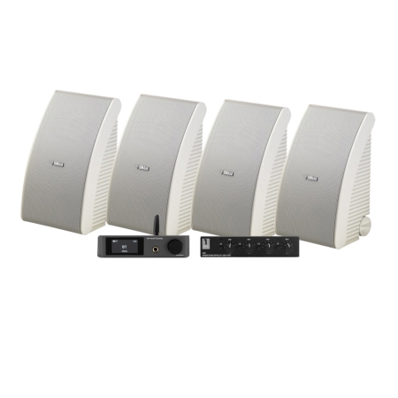 4er-Pack Yamaha NS-AW592 in Weiß mit Dynavoice CA802BT und SC4B, Outdoor-Paket in der Gruppe Bundles / Heimpakete / Multiroom-Pakete bei BRL (SETCA802BTPKT22)