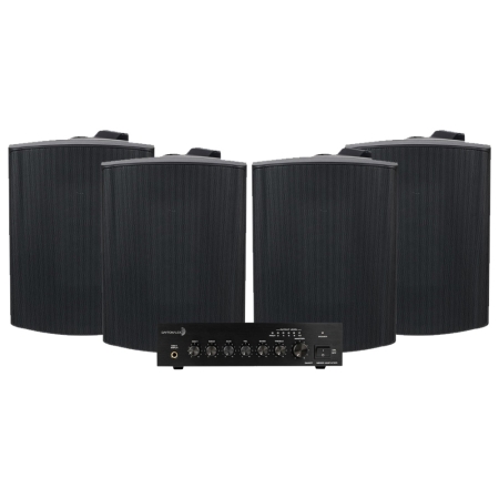 Dayton Audio DA40T mit 4 Stück Visaton WB16 in Schwarz, kommerzielles 100V-Paket in der Gruppe Bundles / Heimpakete / Multiroom-Pakete bei BRL (SETDA40TPKT2)