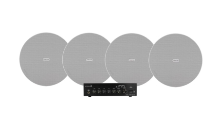 Dayton Audio DA40T mit 4 Stück Fonestar Sky-8T, kommerzielles 100V-Paket