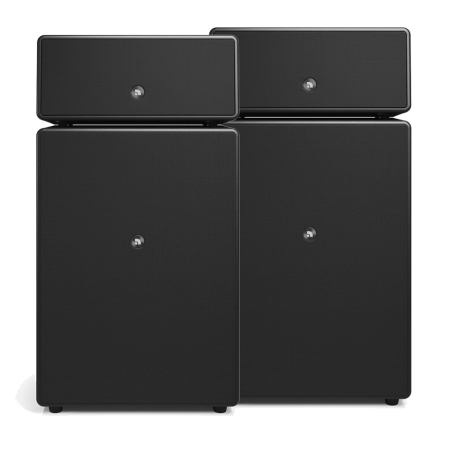 2er-Pack Audio Pro Drumfire II W Wi-Fi-Lautsprecher mit Google Cast & AirPlay 2, schwarz in der Gruppe Bundles / Heimpakete / Heim-Lautsprecherpakete bei BRL (SETDRUMFIREIIWPKT1)
