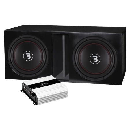 Bass Habit E300D2 im Bassreflexgehäuse mit SP31001FR, 2x12-Basspaket in der Gruppe Bundles / Paket für das Auto / Basspakete bei BRL (SETE300D2PKT4)
