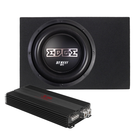 EDGE EDP122SPL-E3 im Bassreflexgehäuse mit RA3600W, 1x12 Basspaket in der Gruppe Bundles / Paket für das Auto / Basspakete bei BRL (SETEDP122SPLE3PKT3)
