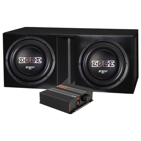2er-Pack EDP122SPL-E3 im Bassreflexgehäuse mit MAX PA1-3000.1DZ2, 2x12 Basspaket in der Gruppe Bundles / Paket für das Auto / Basspakete bei BRL (SETEDP122SPLE3PKT4)