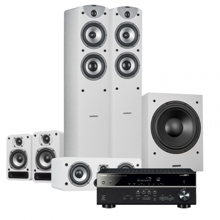 Dynavoice Magic F-5 EX Heimkino-Set 5.1 Weiß & Yamaha HTR-4072 in der Gruppe Bundles / Heimpakete / Heimkino & Heimkino-Pakete bei BRL (SETF5EXWHTR)