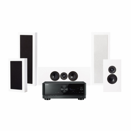 Yamaha RX-V6A & DLS Flatbox XL Heimkino-Set 5.0, weiß in der Gruppe Bundles / Heimpakete / Heimkino & Heimkino-Pakete bei BRL (SETFBXLPKT4)