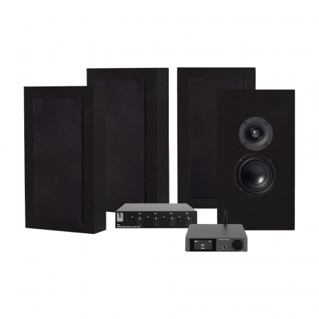 Dynavoice CA802BT, SC4B & 2 Paare mattschwarzer DLS Flatbox Midi in der Gruppe Bundles / Heimpakete / Multiroom-Pakete bei BRL (SETFLATBOXMIDIPKT2)