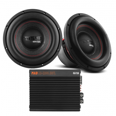 2er-Pack DS18 GEN-XX10.4DHE & GAS MAD A2-1200.1DFL, Basspaket in der Gruppe Bundles / Paket für das Auto / Basspakete bei BRL (SETGENXX104DHEPKT2)
