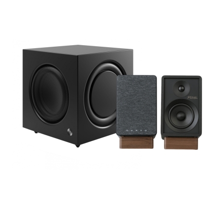 Onkyo GX-30ARC mit Audio Pro SW-10 aktivem 2.1 Lautsprecherpaket, schwarz in der Gruppe Bundles / Heimpakete / Stereo-Sets bei BRL (SETGX30ARCPKT1)