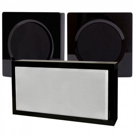 DLS Flatbox D-One & Flatsub Stereo One 2.1, On-Wall Klavierlackschwarz in der Gruppe Bundles / Heimpakete / Heim-Lautsprecherpakete bei BRL (SETHDONEBPKT2)