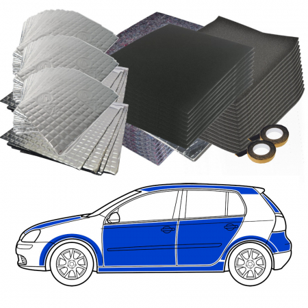 Dämmung für Hatchback, Level 3 in der Gruppe Car-HiFi / Was passt in mein Auto / Ford / Focus / Focus 1998-2004 / Sonstiges Focus 1998-2004 bei BRL (SETISOLHALVPKT10)
