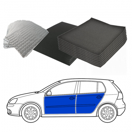 Dämmung für Hatchback, Vorder- und Hintertüren mit Türverkleidungen in der Gruppe Car-HiFi / Was passt in mein Auto / Ford / Focus / Focus 1998-2004 / Sonstiges Focus 1998-2004 bei BRL (SETISOLHALVPKT2)
