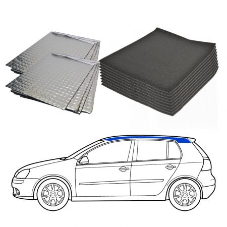 Dämmung für Hatchback, Dach in der Gruppe Car-HiFi / Was passt in mein Auto / Ford / Focus / Focus 1998-2004 / Sonstiges Focus 1998-2004 bei BRL (SETISOLHALVPKT4)