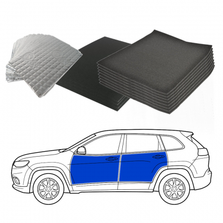 Dämmung für SUV, vordere und hintere Türen mit Türverkleidungen in der Gruppe Car-HiFi / Was passt in mein Auto / Volvo / Volvo XC60 / Volvo XC60 2018- / Sonstiges XC60 2018- bei BRL (SETISOLSUVPKT2)