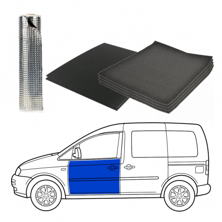 Dämmung für Van, vordere Türen mit Türverkleidungen in der Gruppe Car-HiFi / Was passt in mein Auto / Volkswagen / Transporter / Transporter T6.1 2020-2024 / Sonstiges Transporter T6.1 2020-2024 bei BRL (SETISOLVANPKT1)
