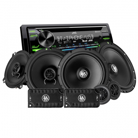 JVC KD-T922BT & DLS PA Front- und Hecksystem, Car-Audio-Paket in der Gruppe Bundles / Paket für das Auto / Autoradio-Sets bei BRL (SETKDT922BTPKT1)
